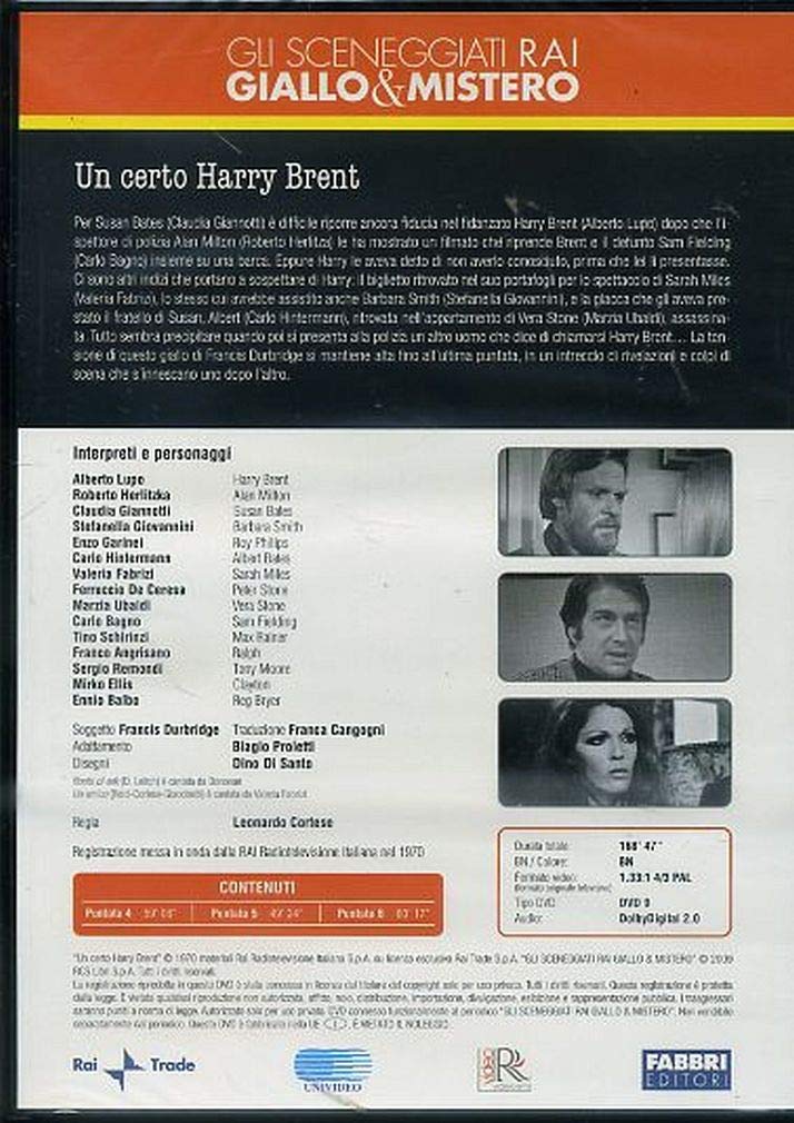Gli Sceneggiati Rai Giallo & Mistero: Un Certo Harry Brent - Puntate 1-6 [Editoriale]