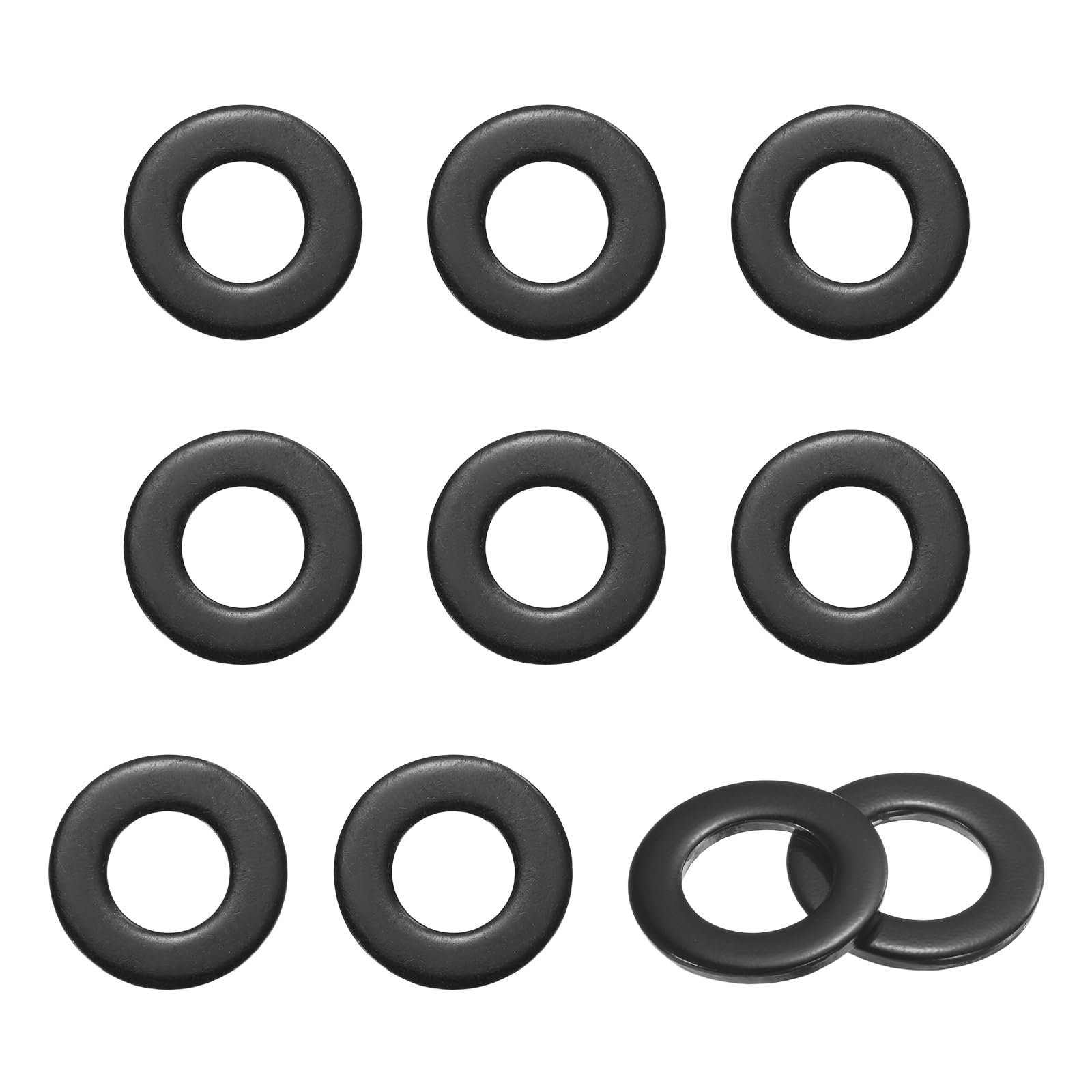 M METERXITY 10-Pack 1/2in Flat Washers 1-1/16in OD Black Galvanized