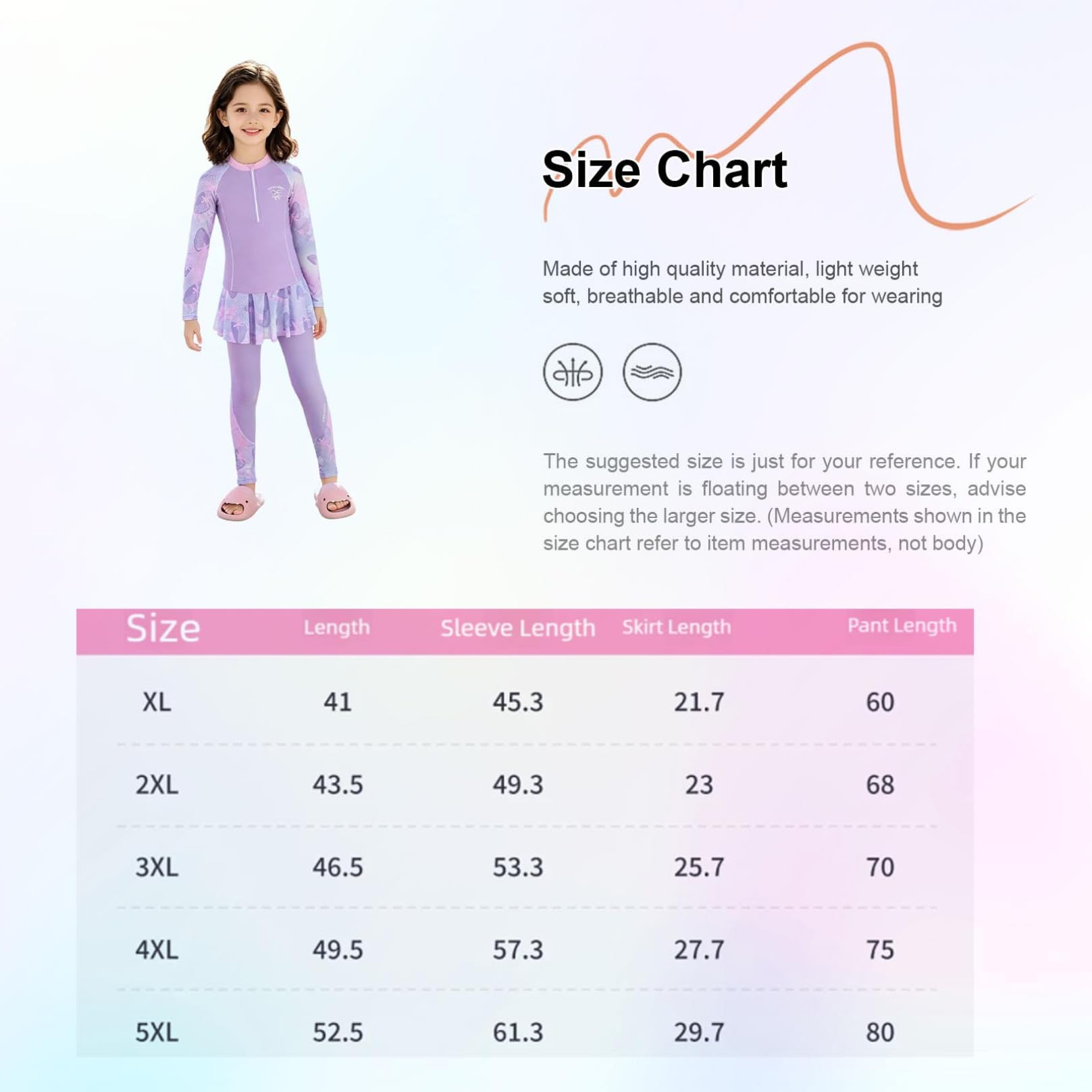 Agoky Ensemble Maillot De Bain Enfant Fille Protection Solaire Anti UV Rashguard Haut Et Pantalon De Bain Swimsuit