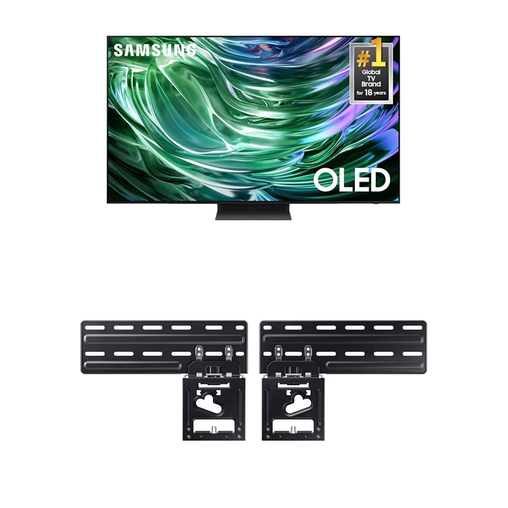SAMSUNG 65-Inch Class OLED 4K S90D Series HDR+ Smart TV w/Dolby Atmos, Object Tracking Sound Lite, Motion Xcelerator, (QN65S90D, 2024 Model) Slim Fit TV Wall Mount, WMN-B50EB/ZA