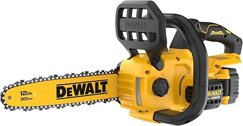 DEWALT Kit de motosierra inalámbrica de 20 V MAX de 12 pulgadas con batería y cargador incluidos (DCCS621P1)