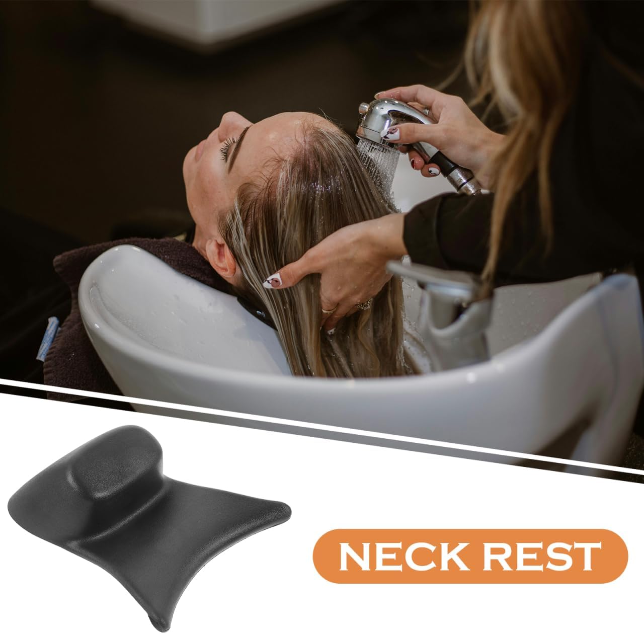 Salon Shampoo Bowl Neck Pillow Soft Hair Wash Cushion with Ergonomic Neck Support for Spa and Hair Washing Basin 9.05X7.48X3.54In