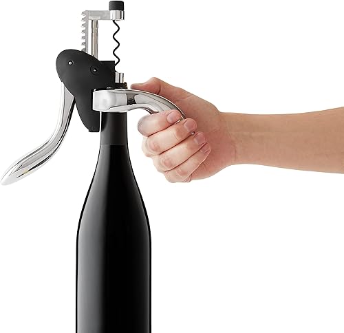 Miniatura 4 de Houdini Sacacorchos Abridor de vino, incluye cortador de papel de aluminio y espiral extra, negro