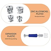 Vista 4 de Tuercas de bloqueo de leva y tornillos de leva, 110 piezas de cerraduras de leva para muebles conectando accesorios de bloqueo de leva, conector