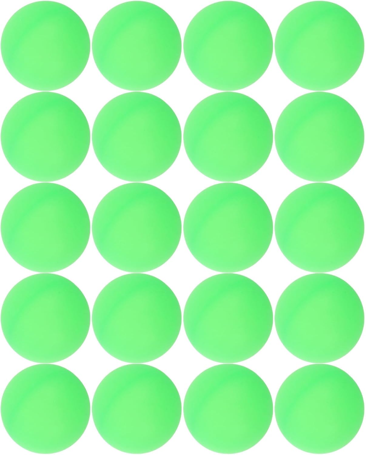Toddmomy 100pcs Plastic Ping Pong Balls 40mm Matte Finish Green Spheres for Table Tennis Training and Family Game Fun Sturdy Pp Material