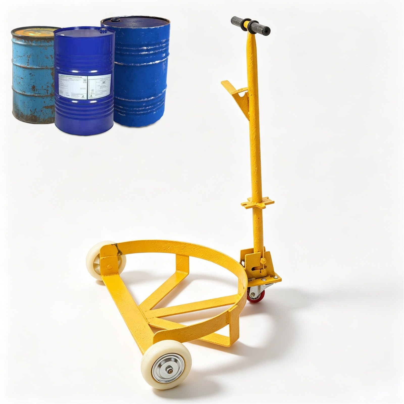 Fasswan 60 cm Fasswalze ML für 100L-200L Fässer, Handtransportrad für Ölfässer, Zylinder & Pflanztöpfe, robuste 500kg Kapazität, einfache Transportlösung