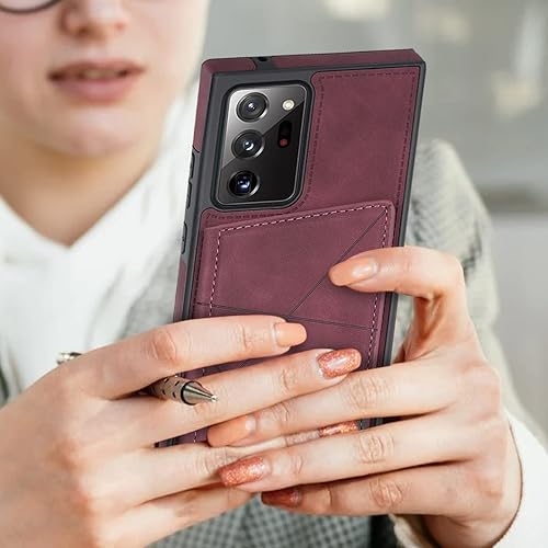 Miniatura 7 de Funda para Galaxy Note 20 Ultra 5G, diseño para Samsung Note20U, funda de teléfono con protector de pantalla, soporte de cuero, ranuras para
