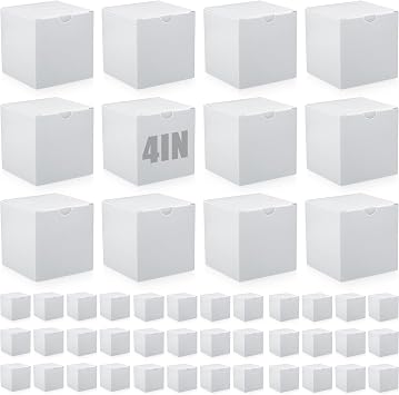 Zhehao 48 Pack Boxes White Gift Small Cardboard Gift Boxes with Lids Bulk