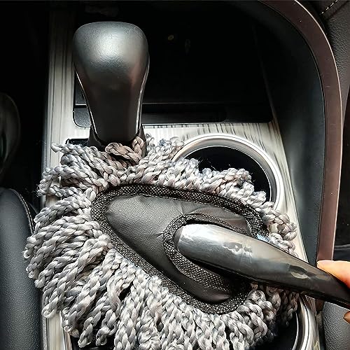 Image of 2 PCS Soft Microfiber Car Cleaning Duster with Handle Car Cleaning Brush Mini Car Duster, Exterior Dust Remover Car Window Cleaning Dusting Brushes Car Accessories (XXX-Small 2 Pack)