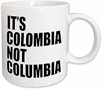 Vista 1 de 3dRose Its Colombia Not Columbia - Taza de cerámica, 11 onzas, color blanco