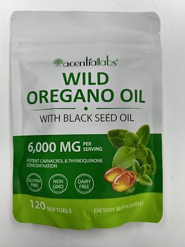 Miniatura 4 de Aceite de orégano con aceite de semilla negra  120 cápsulas blandas  Suplemento de orégano 2 en 1 para la salud inmunológica, retiene carvacrol y