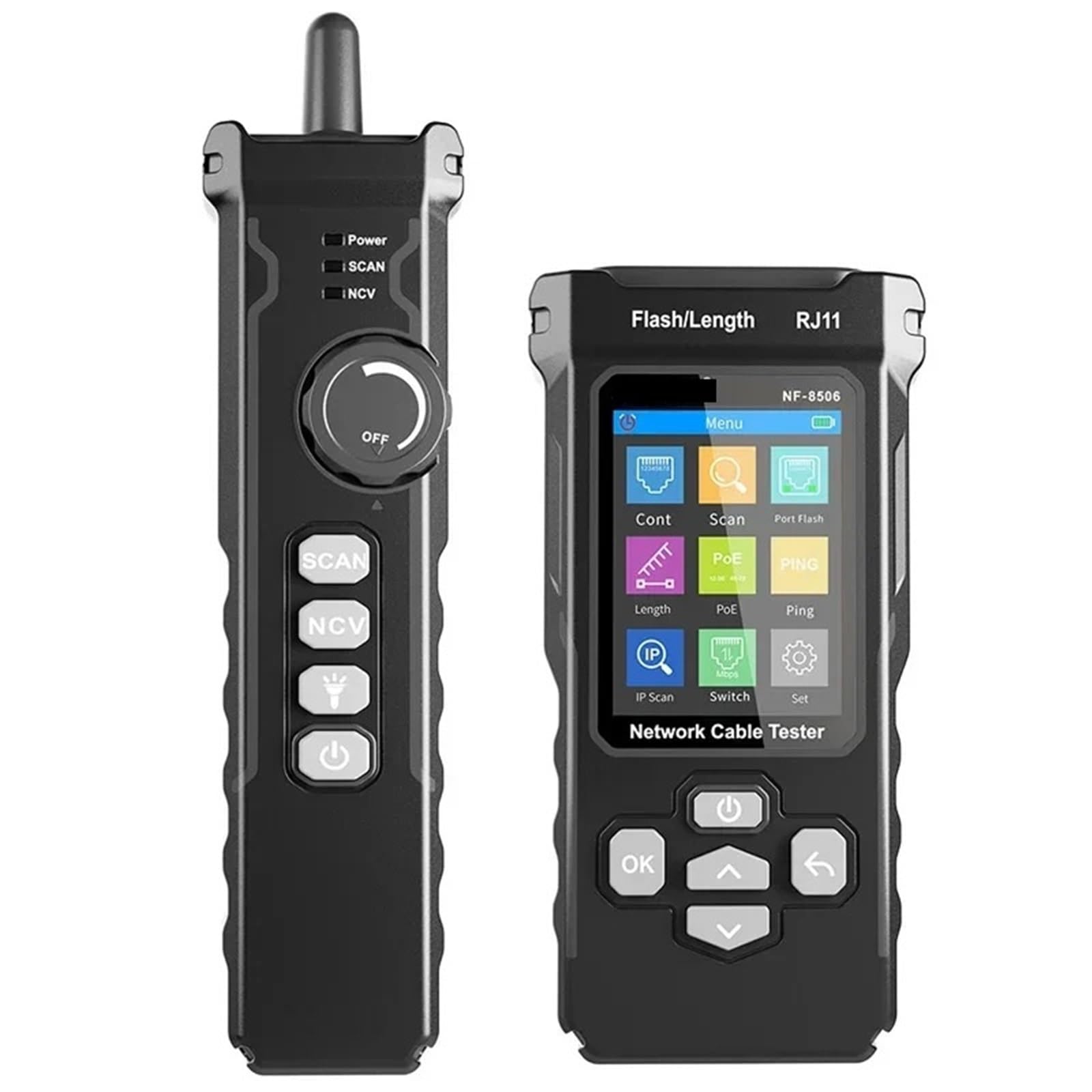 Cable Tracker, Network Cable Tester Multifunction Tracker Support PING Test/IP Scan/Poe Measure Length Wiremap