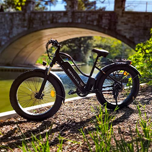 Senada Electric Bike For Adults, 26" X 4.0 Fat Tire Electric Bikes, 1000W 48V 21Ah Ebike, 30Mph Snow Beach Electric Bicycle With Removable Battery, Shimano 7 Speed #TOP6