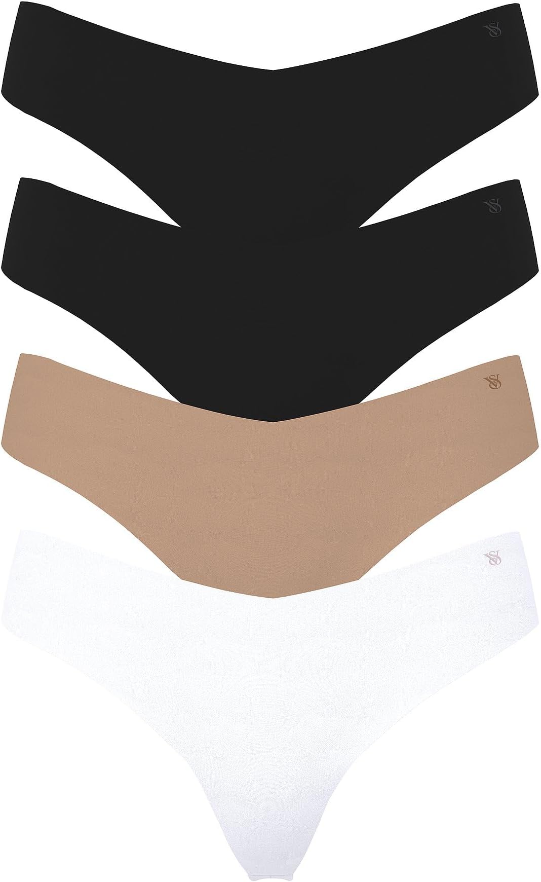 Women's No Show Thong Underwear, Panties for Women, Multi Pack (XS-XXL)