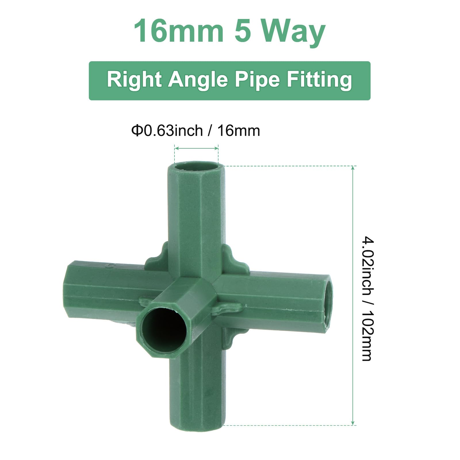 M METERXITY 4 Pcs 16mm Greenhouse Frame Building Connectors - Image 3
