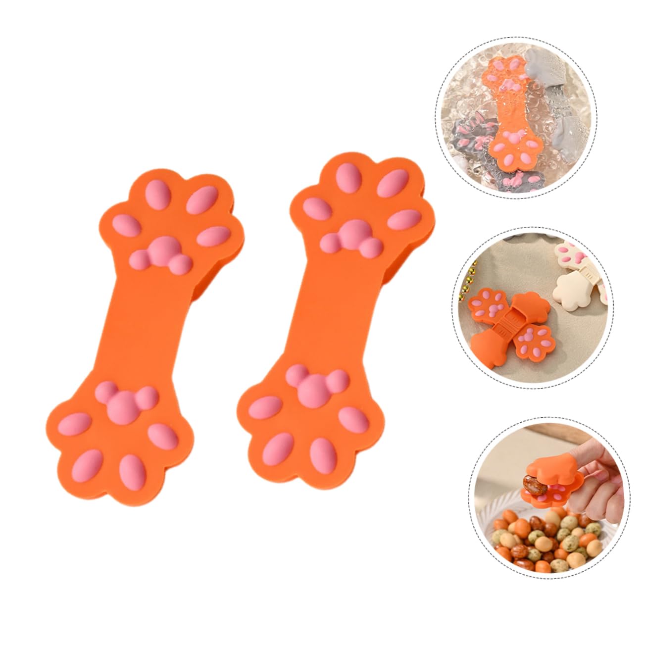 BRIGHTFUFU Silicone Snack Holder Food Clips Sealing Clips for Household Snack Bags