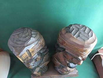 アイヌ　アンティーク Amazon.co.jp: アイヌ民族彫刻北海道民芸品伝統工芸品木彫2点