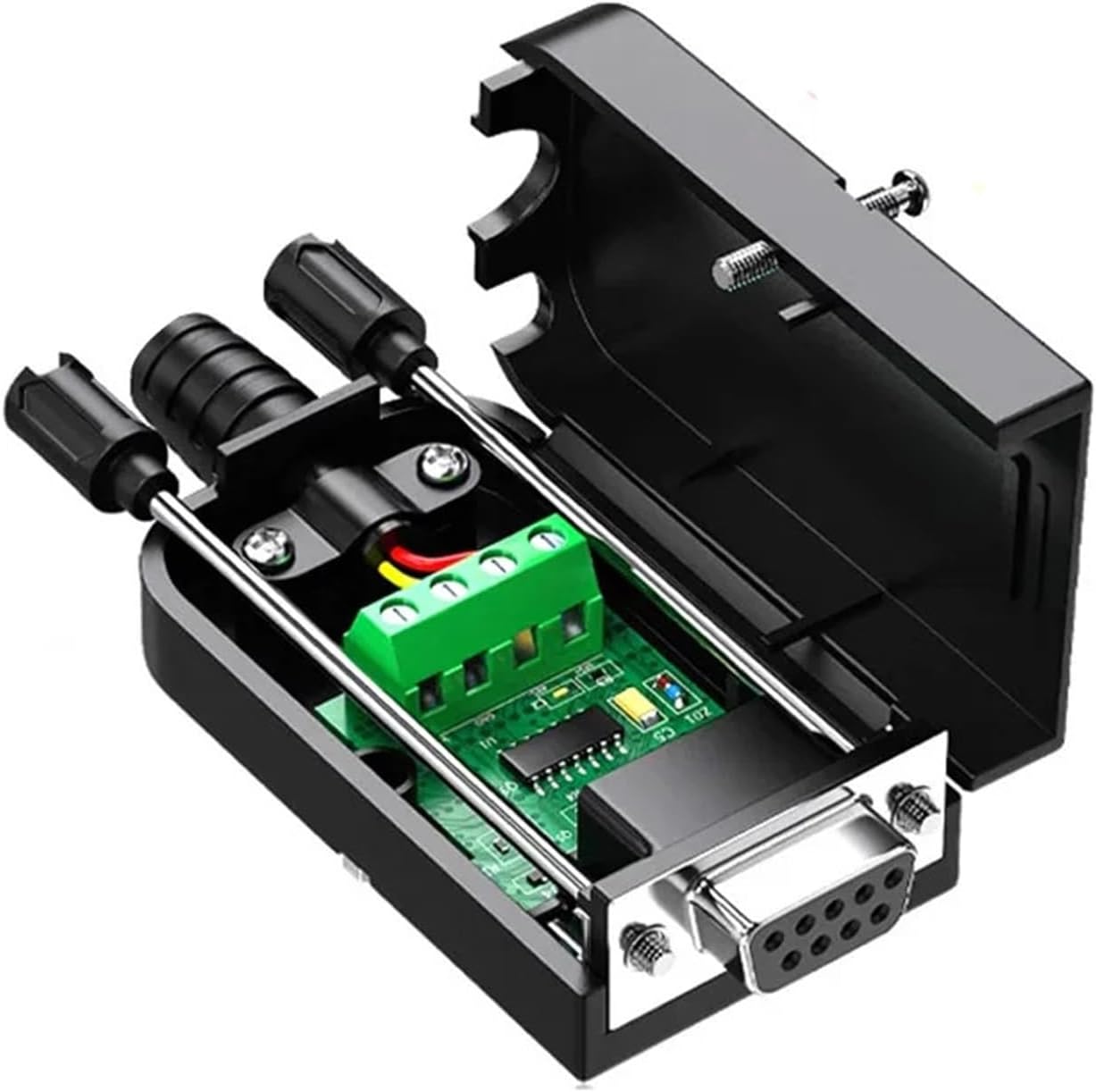 1Pcs DB9 RS232 to 485 Converter 485 Connector Serial Port Module 9pin All-in-one 485 to DB9 and Surge Protection Connector