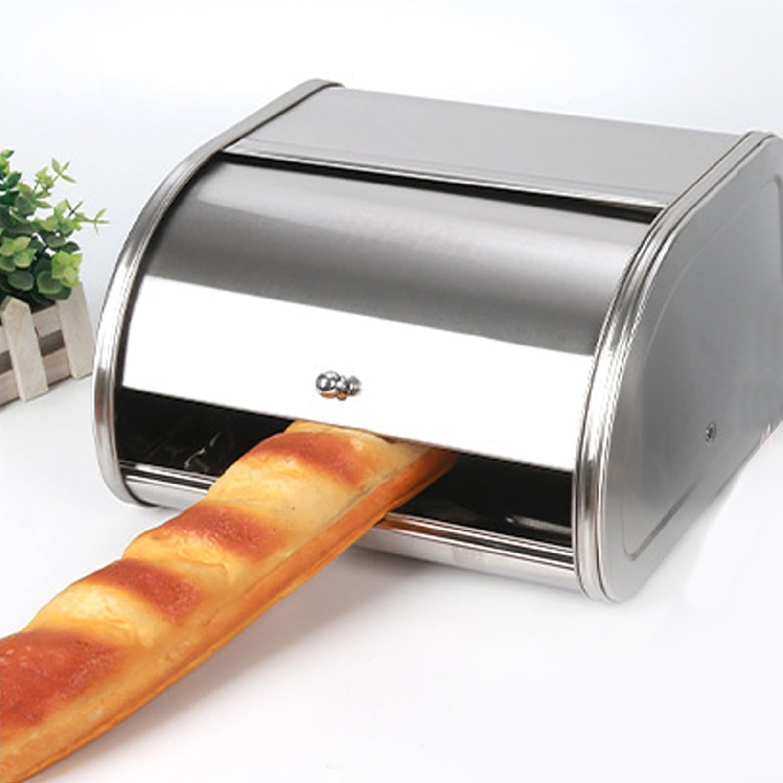 Pojemnik Do Przechowywania Chleba Pojemnik Na Chleb Pojemnik Na Chleb Metalowy Pojemnik Na Chleb Płaski Bok Amerykański Styl Duża Pojemność Na Ciasto Chlebak Na Pieczywo(Frosted)