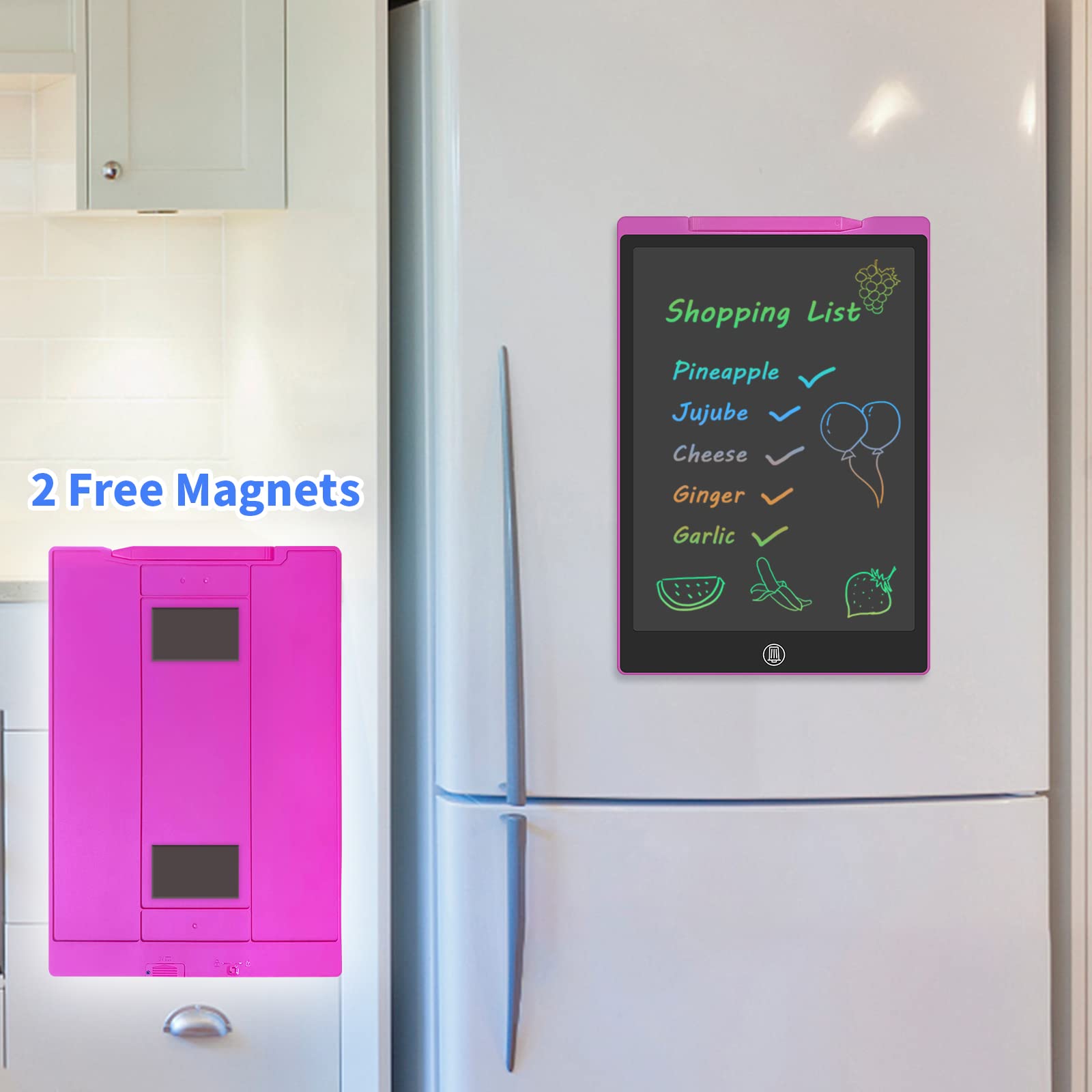 2 Lavagne Magnetiche LCD Per Bambini - 12 Pollici, Cancellabili, Portatili | Giocattolo Educativo Per Bambini 3-6 Anni - Foto 12