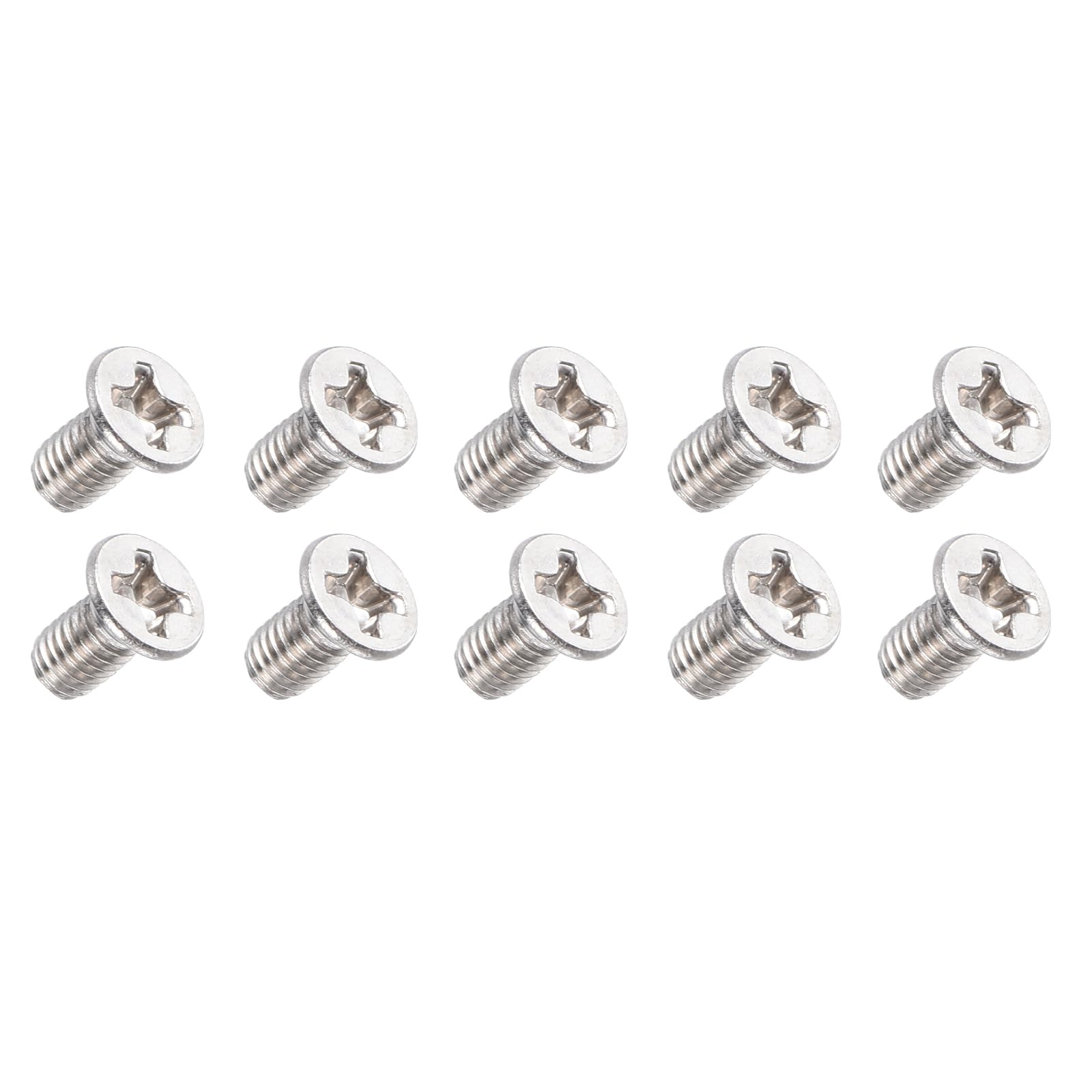 QUARKZMAN Viti a Testa Svasata M3 x 6mm x 50 Pezzi in Acciaio Inossidabile 304 per Fissaggio e Costruzione Domestica, Utensili e Macchine, [Argento]
