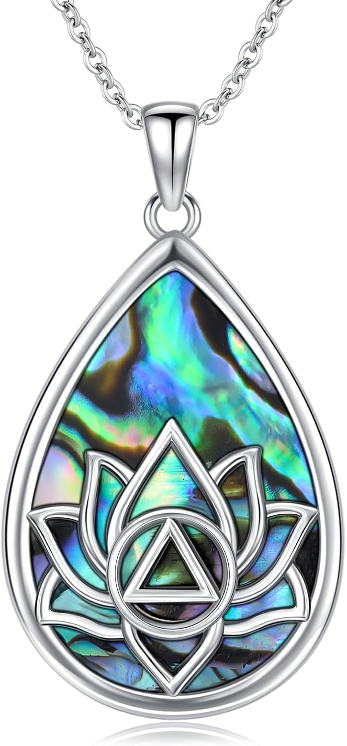 Sobriety Gifts for Women 925 Sterling Silver AA/Na Necklace Healing Recovery Pendant Spiritual Jewelry Sobriety Gifts