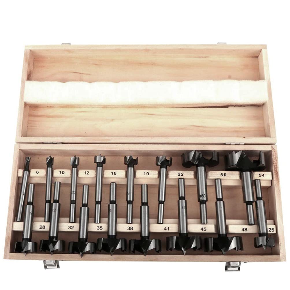 Hemobllo 16pcs Flat Wood Hole Opener Drill Bits Woodworking High-Speed Easy to Install Neat Smooth Boring Tool for Hinge Installation and Wood Processing
