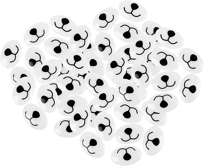 50 Pieces Bear Noses for Crafts Bear Nose and Mouth Safety