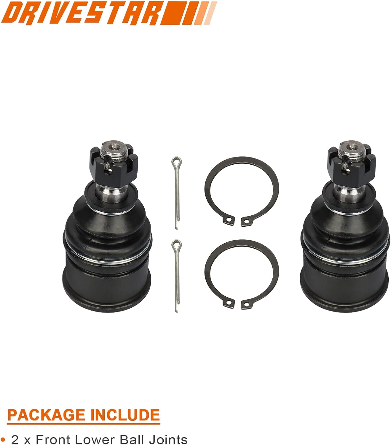 DRIVESTAR Front Rear Upper Control Arms Ball Joints Inner Outer Tie Rod Ends, fit 1996-2000 for Honda Civic, K90450 K90451 RK620048 RK640286 K90123 K9802 ES3332R ES3331R EV367, 12PCS