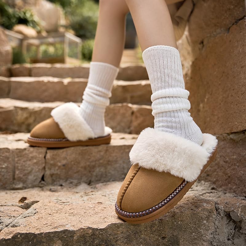 Women's Fuzzy Memory Foam Slippers Fluffy House Slippers Indoor and Outdoor Warm Gifts Trendy Anti-Skid House Shoes2