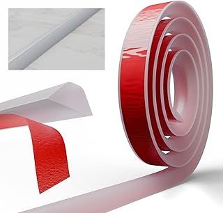 Premium 39 Inch Transparent Collapsible Silicone Shower Door Bottom Seal Strip Flood Barrier Guard Threshold Sink Splash Stopper for Walk-In Shower Frameless Glass Wet Room Tub Base Edge Baby edging