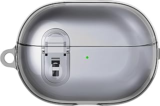 SKPY Transparent Durable Protection Case Compatible with Huawei Freebuds pro 3 Anti-Fall Clear Cover with Carabiner for Boys Girls Womens Mens