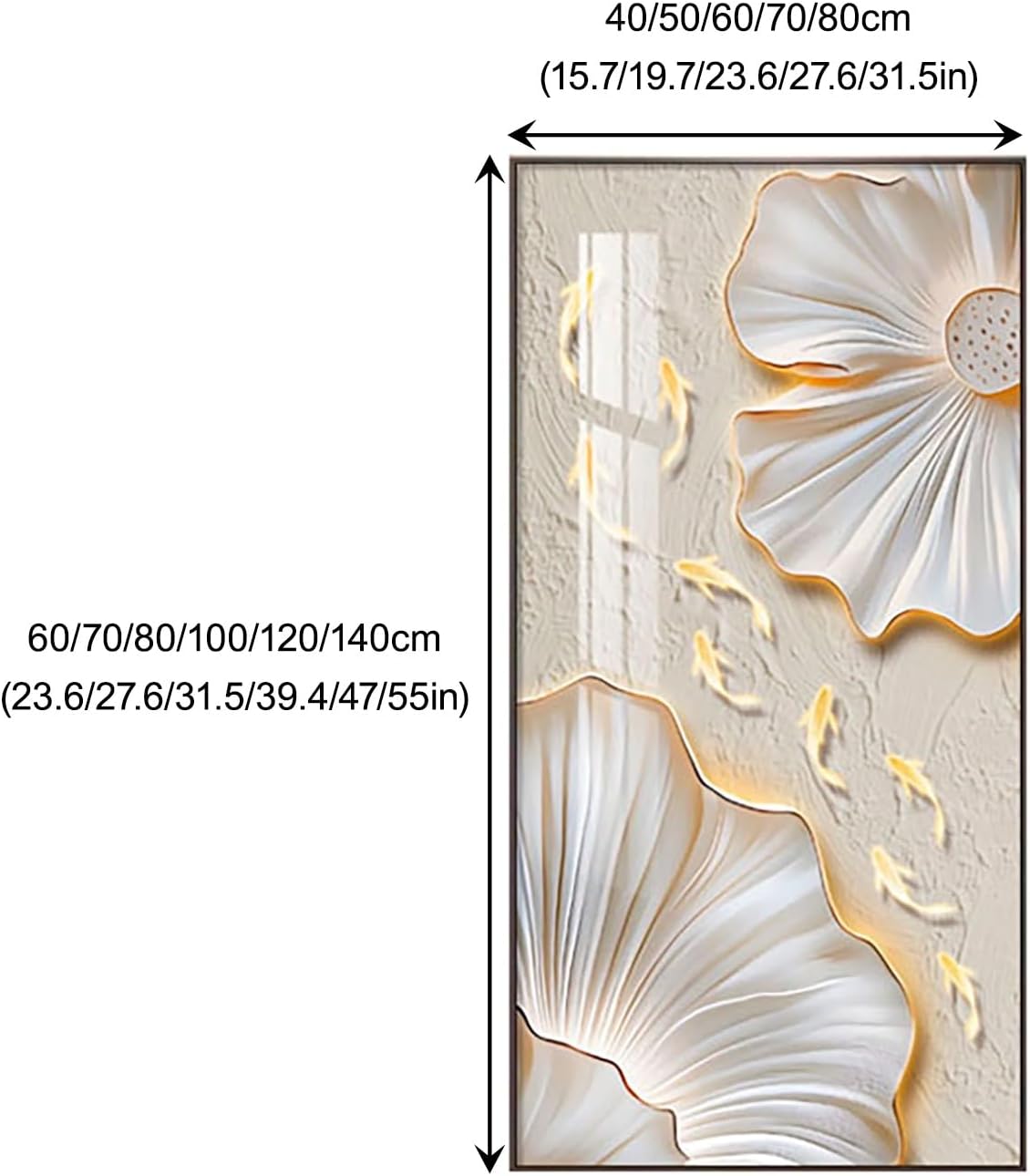 Wall Mounted Electrical Panel Cover Decorative Fuse Box Cover Crystal Porcelain Painting, for Breaker Electrical Panel Fuse Switch(Black-A,60 * 120cm/23.6 * 47in)