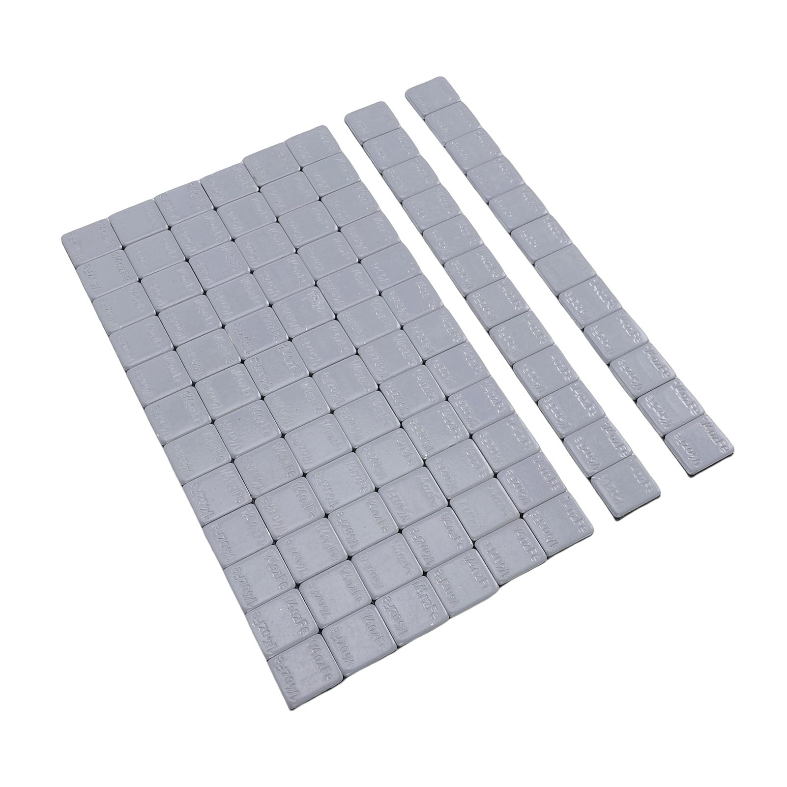 Pesas para ruedas, pesas para equilibrio de neumáticos, adhesivo fuerte, pesas para cubos grises para coche, camión, SUV, motocicleta, material de hierro, 1/4oz x 576 Uds.