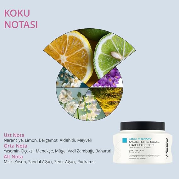 VASSO Nemlendirici Maske | Kuru ve Kırılgan Saçlar | Aqua Therapy 525 ml