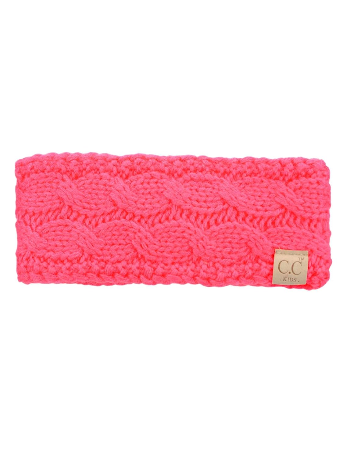 C.C Children's Kids' Winter Warm Cable Knit Fuzzy Lined Ear Warmer Headband - Image 3