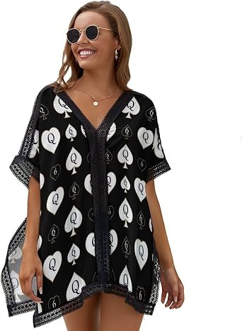 Women Chiffon Bikini Cover Up Casual Beach Dress for Pool Party