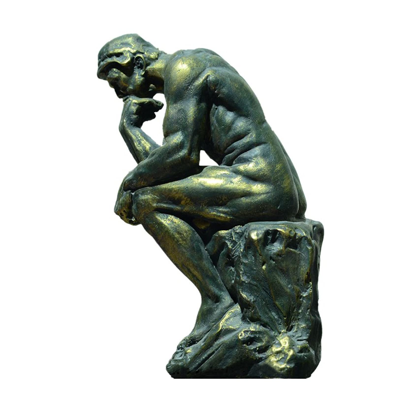 AD&HD Rodin Pensador Estatua Resina Hombre Clásico Escultura Arte Abstracto Figuritas Decoración del hogar (Color : Resin, Talla : Height: 22cm(8.66inch))
