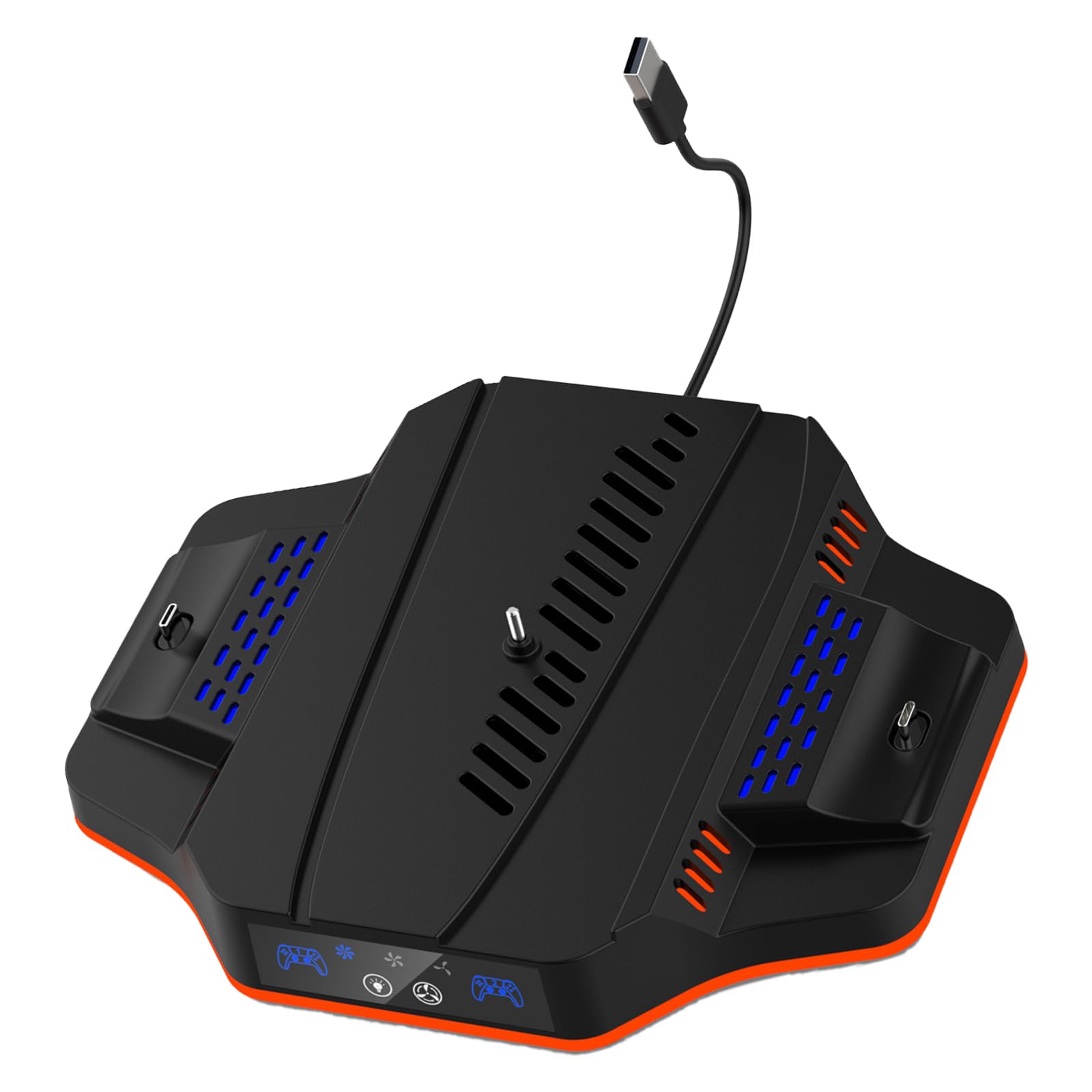 Consola de luz LED, base de refrigeración, controlador, cargador, soporte para controlador P5, estación de carga LED