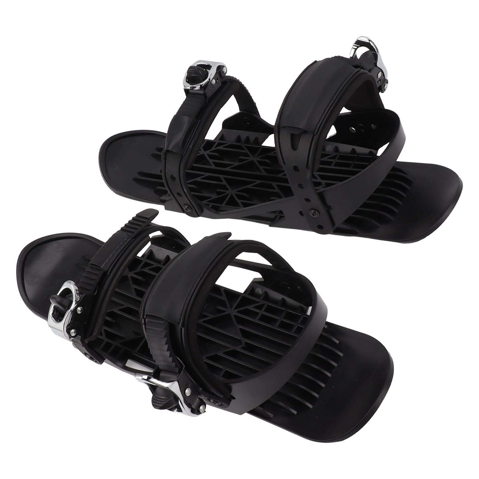 Mini-Kurz-Ski-Skates, Schwarz, Verstellbar, Einfache Kontrolle für Snowboard-Skifahren in den Bergen, EU 35–47