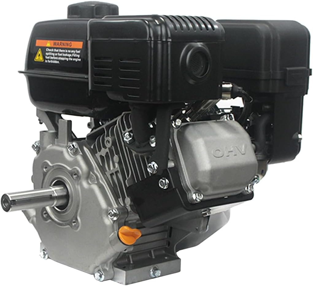 lateral view of the LONCIN G252 F T/Q engine showing the OHV cover and shaft.