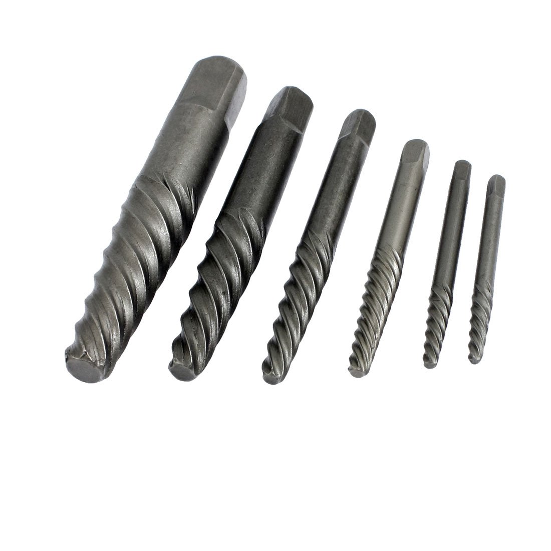 Aexit Gray Hardware Tool Sets Tool Metal Screw Nut Extractors Handheld Removers Set -Free Tool Sets 6 Pcs