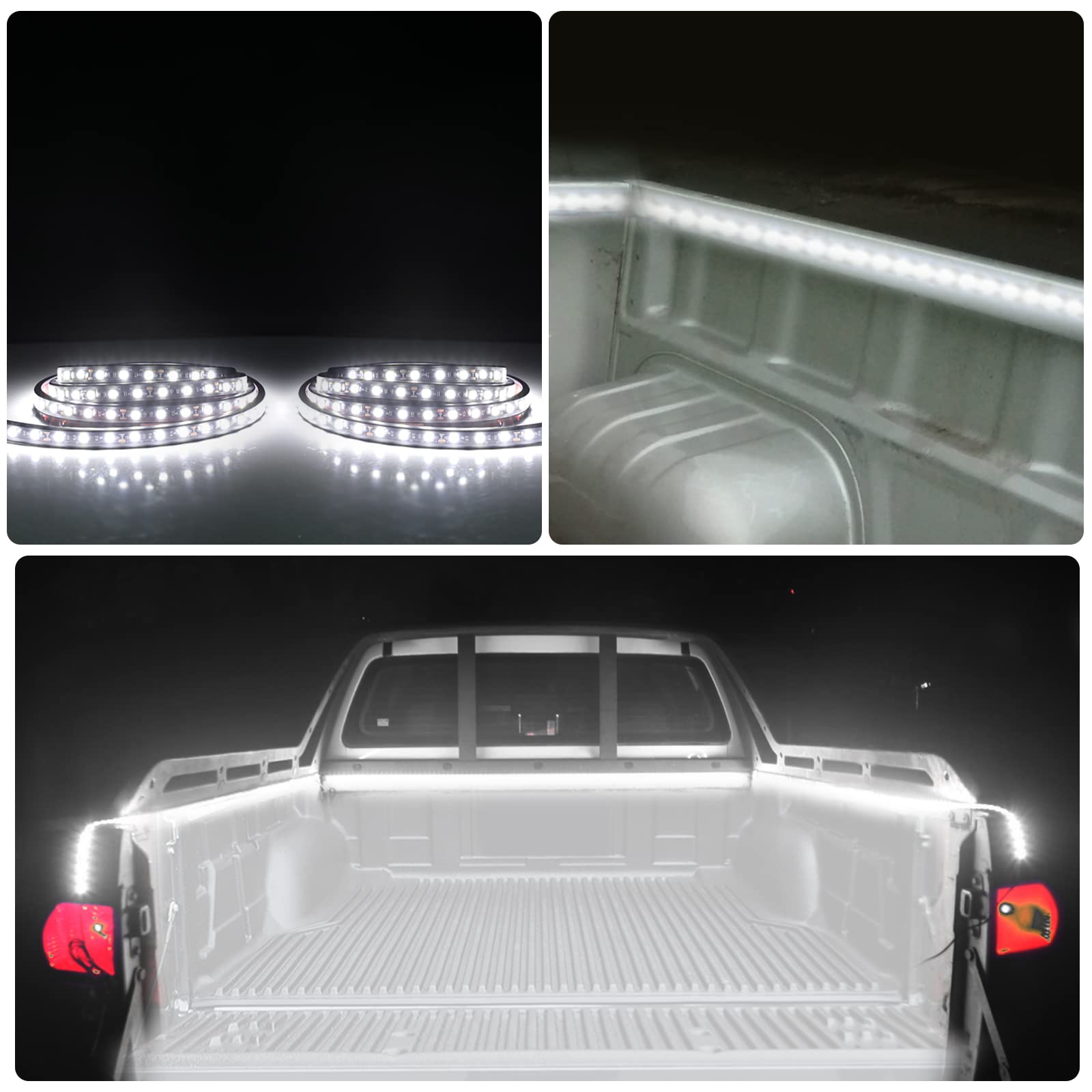 36W Ruban à LED pour Camion Plateau, 180 LEDs 12V Feux de Travail LED IP68 étanche pour lumière d'auvent RV, Zone de Chargement de Camion, lumière de Porte latérale(2 pièces)
