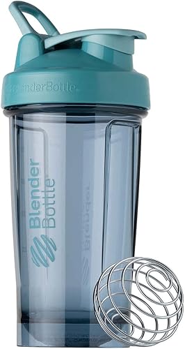 Botella mezcladora serie Pro de BlenderBottle para batidos de proteínas y bebidas de preentrenamiento, 24 onzas, color azul cerúleo