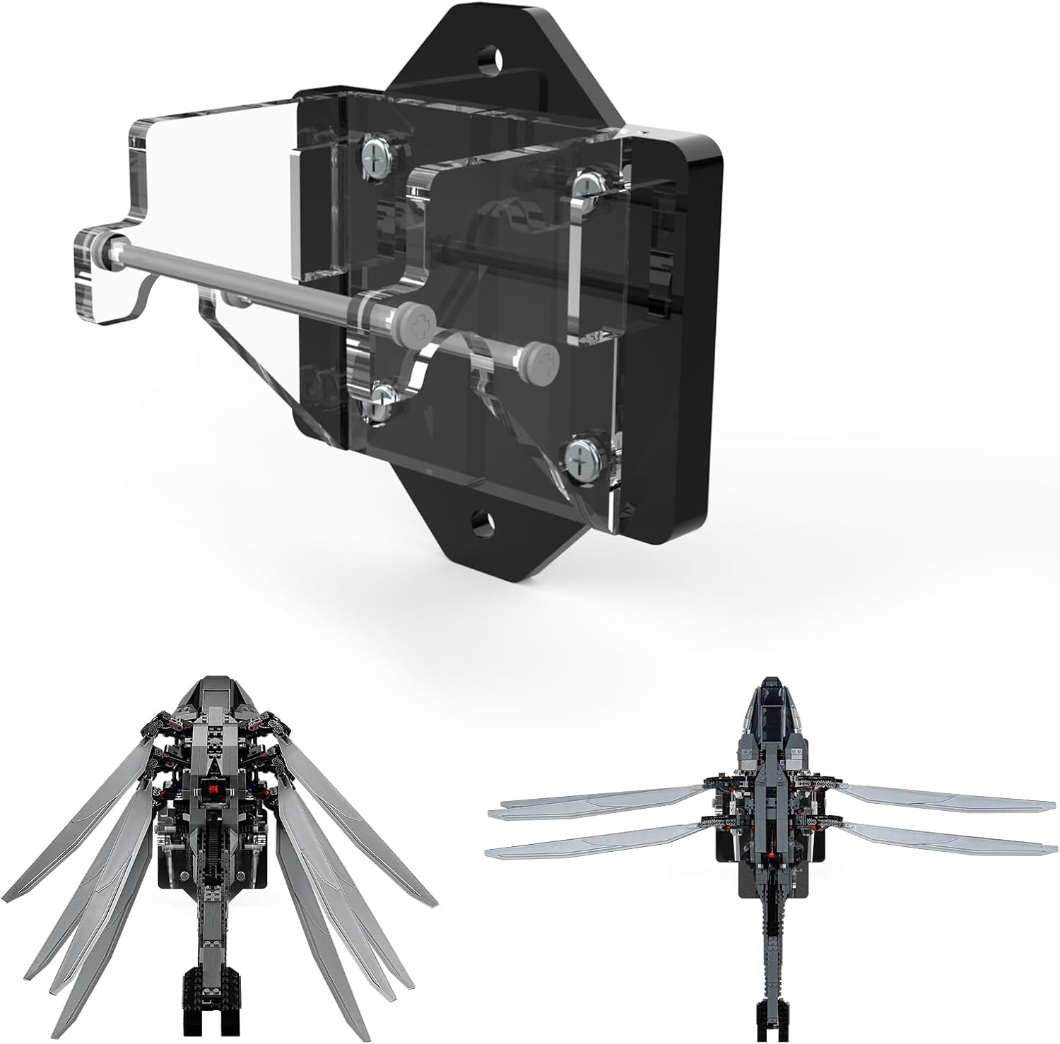 Acrylic Display Stand for Lego Dune Atreides Royal Ornithopter 10327- Wall-mounted Display Holder for Dune Inspired Model (Stand Only, No Model)