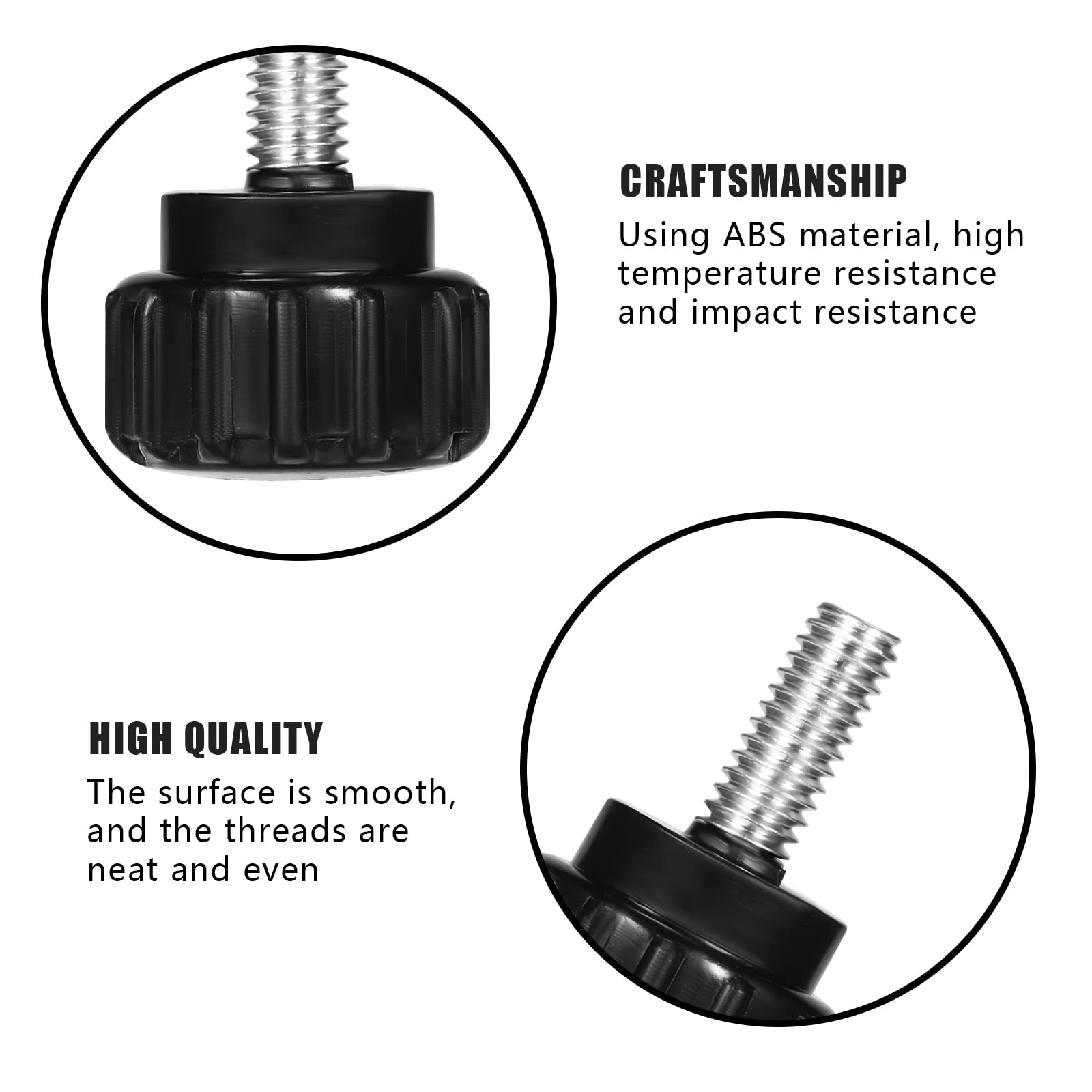 Viti A Testa Zigrinata M4x10 Mm - 20 Pezzi Acciaio Carbonio Nero - Foto 7