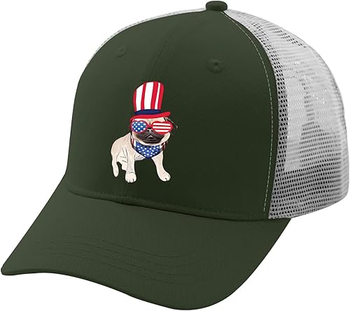 Miniatura 2 de Gorra de béisbol con diseño de perro carlino para papá, sombreros vintage para mujer