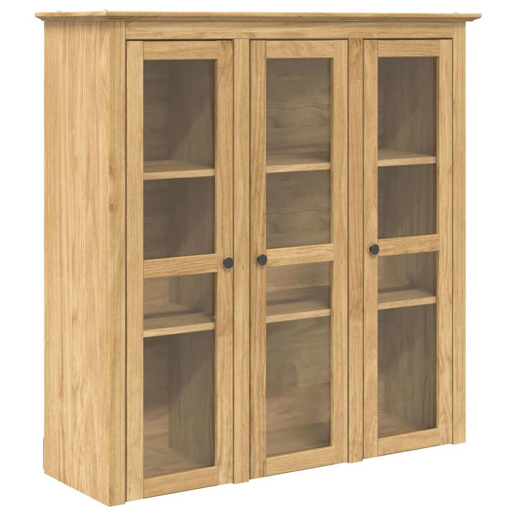 vidaXL - Display Cabinet - 3 Glass Door - Brown