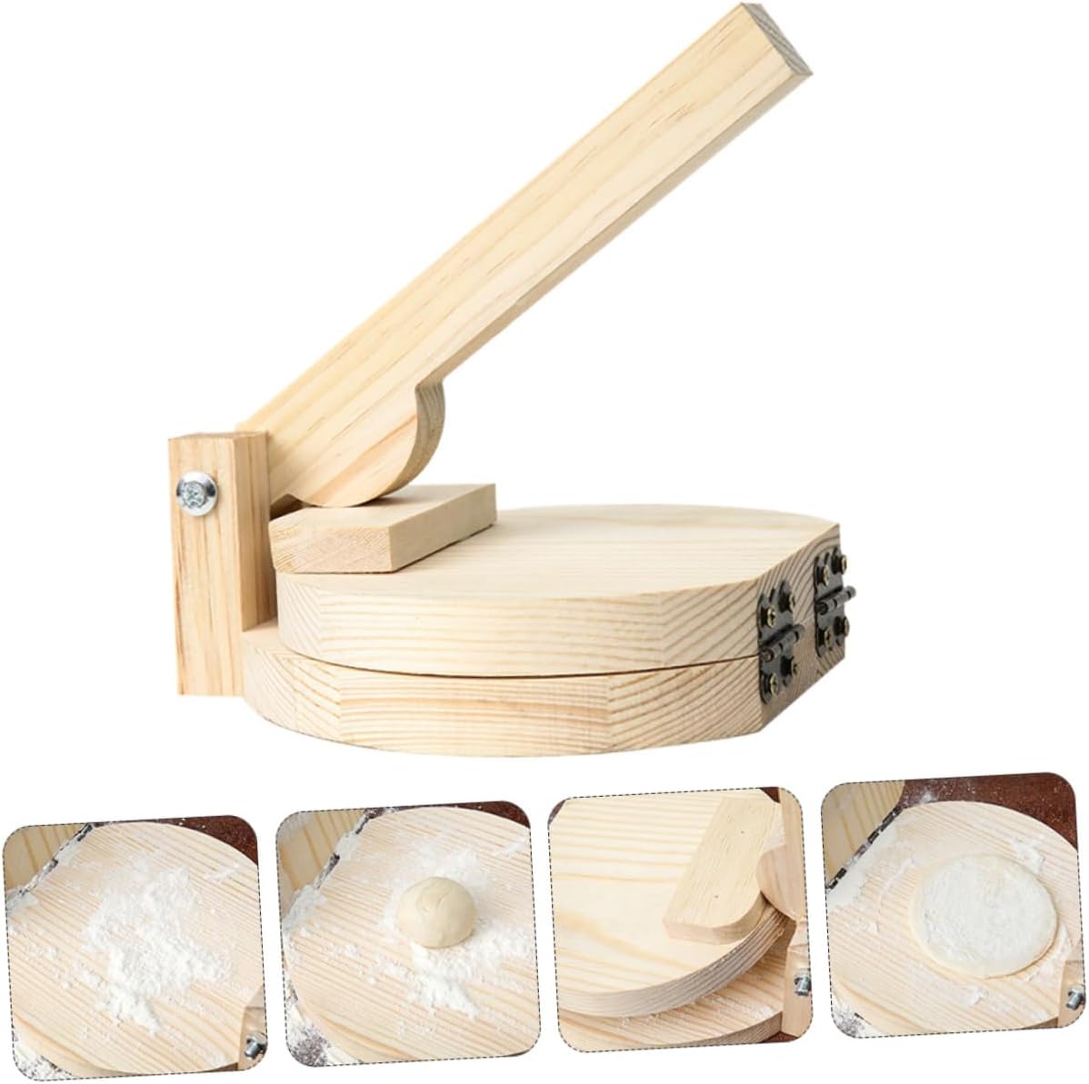 Dumpling Skin Press Wood Dough Pressing Mold Dumpling Wrapper Mold Save Effort