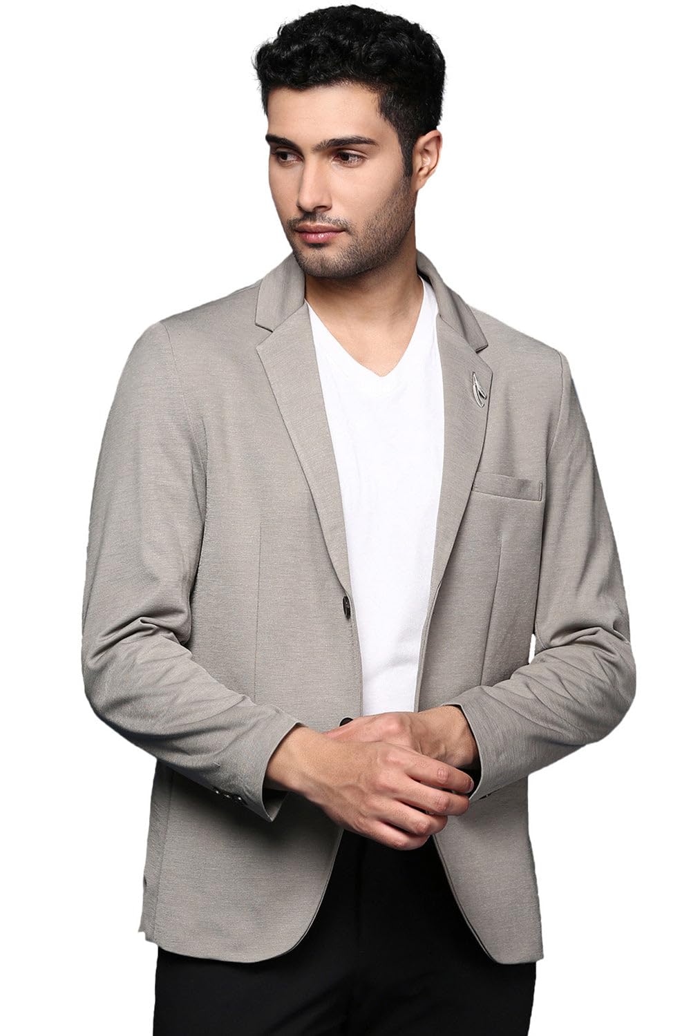 showoffff Men's Single Breasted Slim Blazer-picture-25